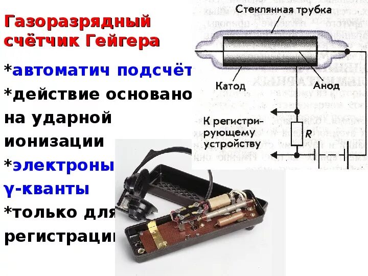 Принцип устройства счетчика гейгера. Газоразрядный счетчик Гейгера-Мюллера. Счётчик Гейгера-Мюллера принцип. Газоразрядный счетчик Гейгера схема. Газоразрядный счетчик Гейгера кратко.