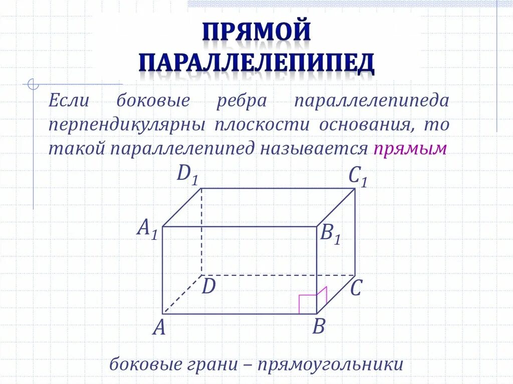 Прямой параллелепипед основание которого прямоугольник называется. Периметр основания параллелепипеда. боковое ребро параллелепипеда. боковые грани прямоугольного параллелепипеда. боковое ребро прямоугольного параллелепипеда.