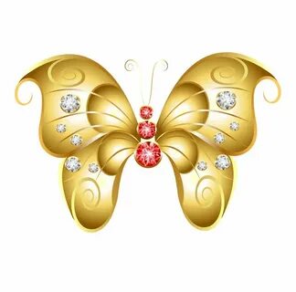 Золотая бабочка картинка