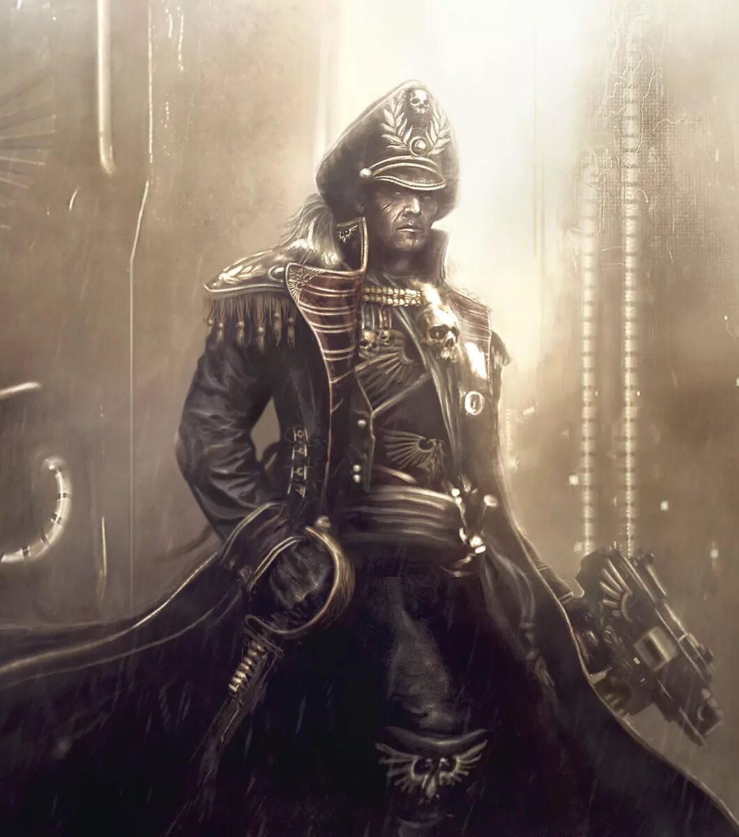 Имперский комиссар вархаммер 40000. Имперский комиссар вархаммер 40000 арт. Себастьян яррик вархаммер. Комиссар имперской гвардии. Комиссар яррик вархаммер.