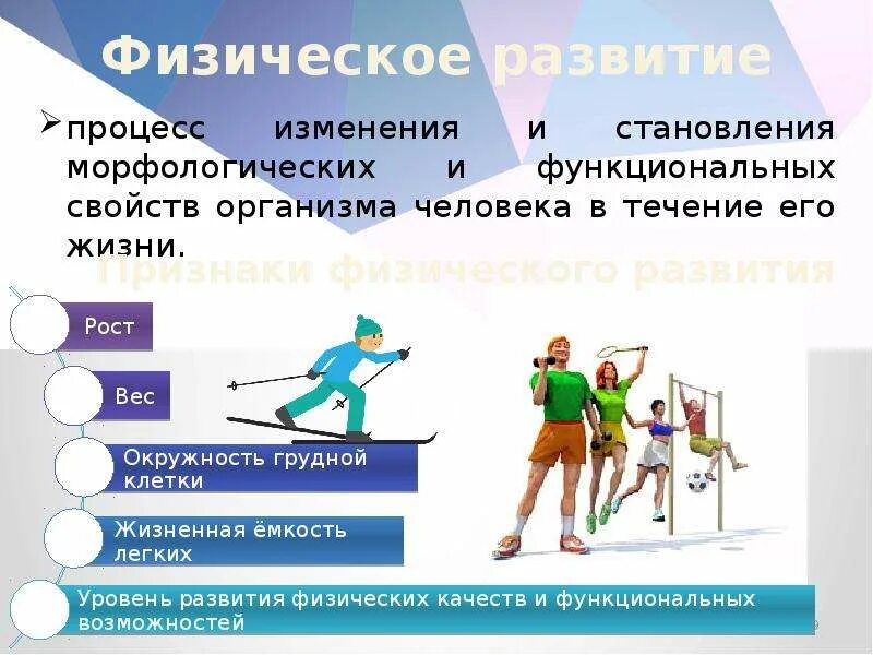 Процесс смены. Процесс изменения развития. Функциональные свойства организма. Морфологические параметры организма. Физическое развитие процесс изменения свойств организма.