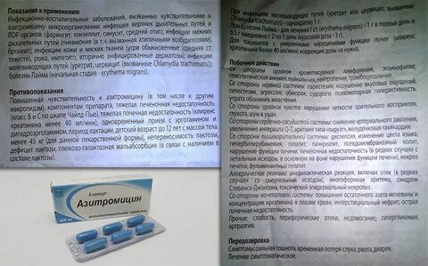 Через сколько можно пить после антибиотиков азитромицин