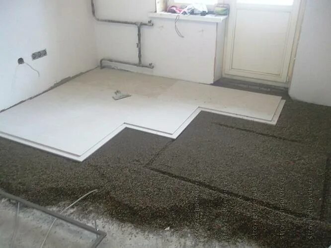 244. Темный пол. Старый щитовой паркет. Конструкция пола промздания. Кнауф суперпол керамзит.