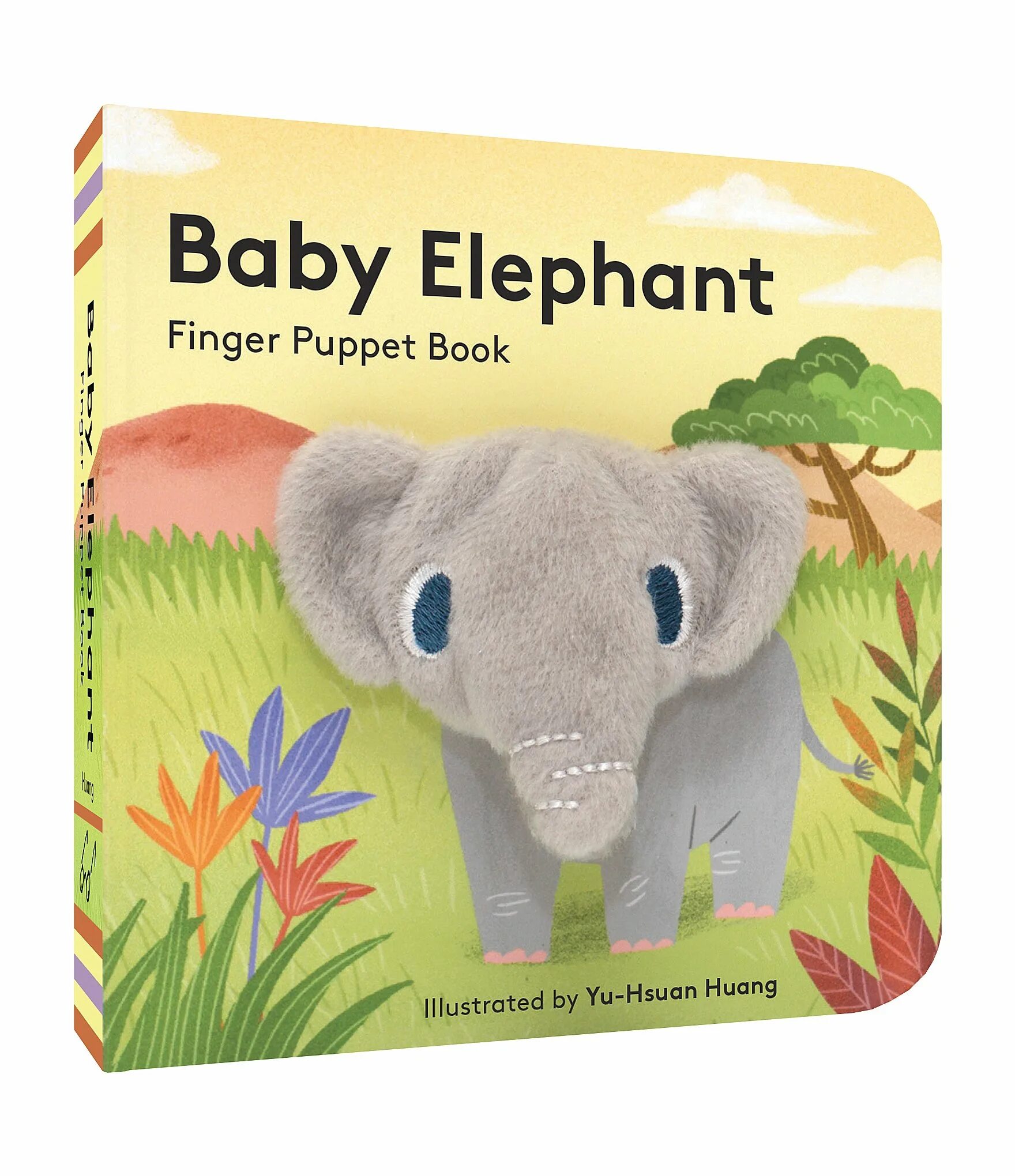 Finger of Elephant. Soft book. Children book about Elephant Yellow. How to make Bedtime Puppet book.