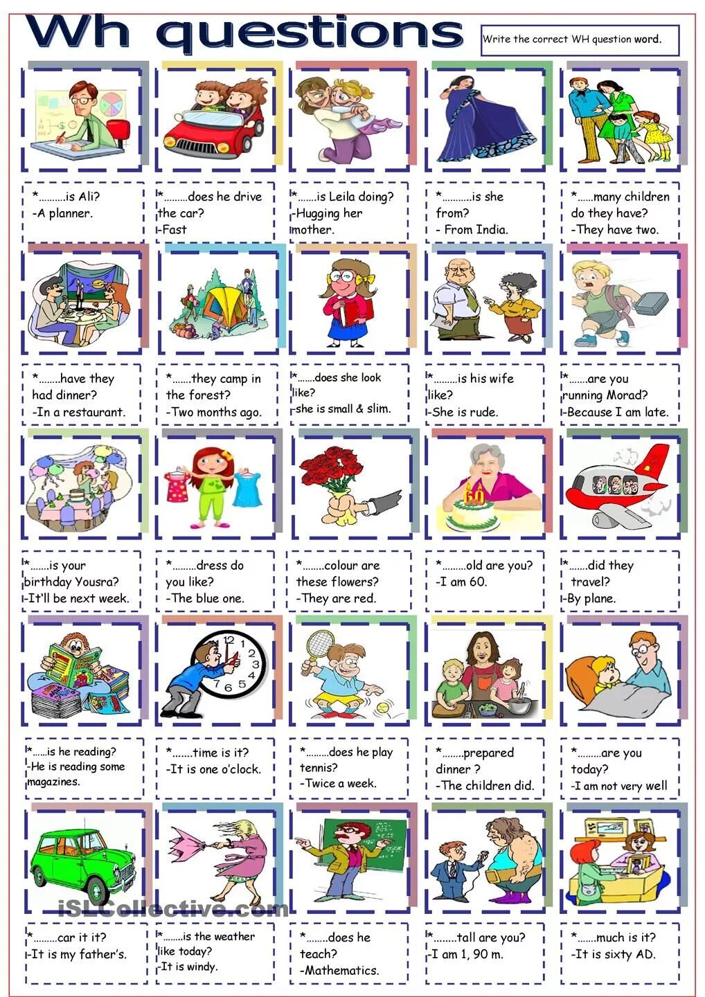 Write the correct question word. WH questions. Вопросы WH questions. Questions Worksheets for Kids. Задания на WH questions present simple.