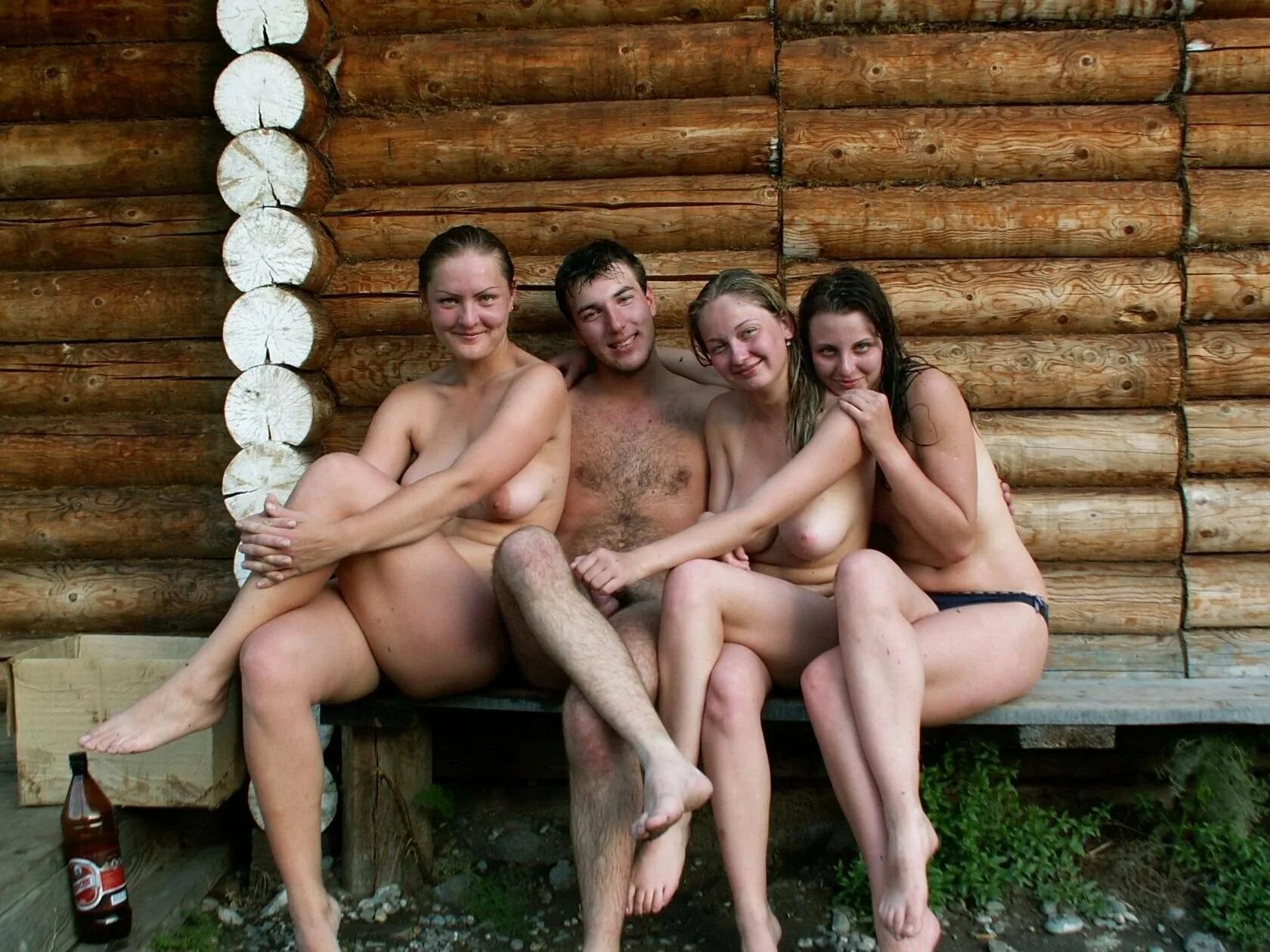 Голые Вместе В Бане
