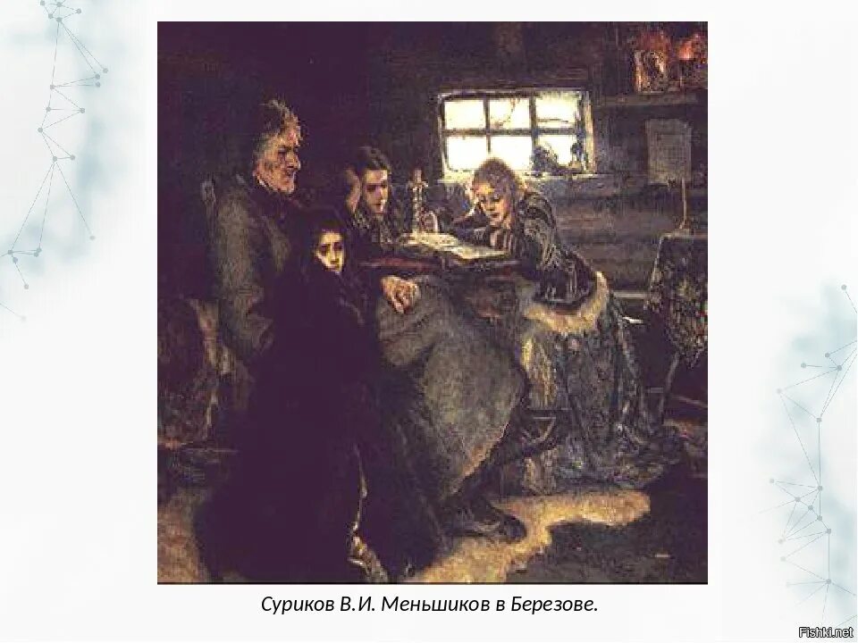 Ссылка а д меншикова в березов. В.И. Суриков. Меншиков в Березове. 1883. Суриков Меньшиков в Березове картина.