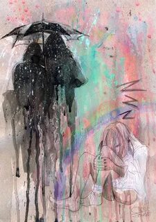 Рисунки под дождем