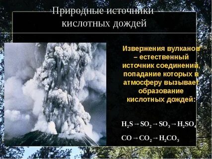 Источники образования кислотных дождей
