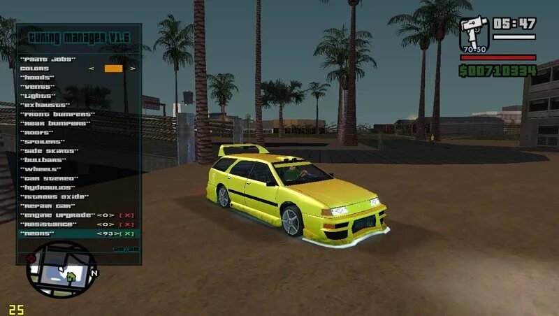 Tuning Mod v3.0.1 для GTA San Andreas
