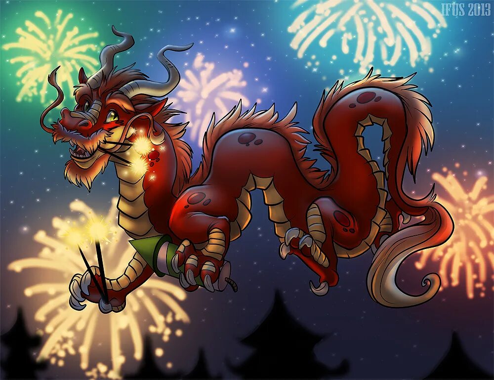 Картинки с драконом красивые с новым годом