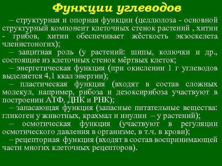 Опорная функция углеводов. Функции углеводов в организме. Информационная функция углеводов. Структурно пластическая функция углеводов в организме.