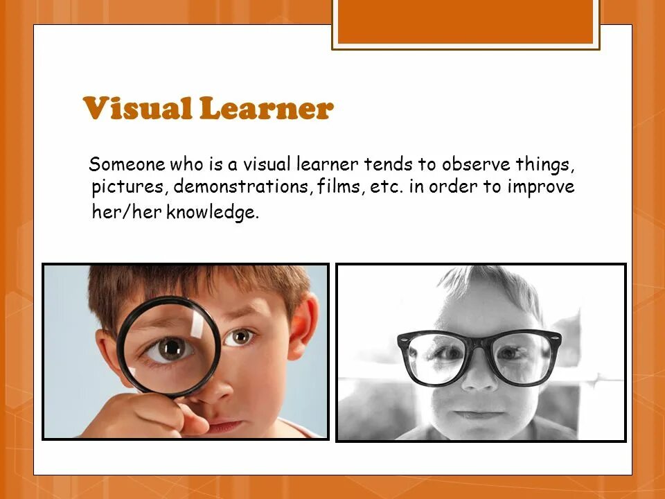 Visual learning. Visual learning