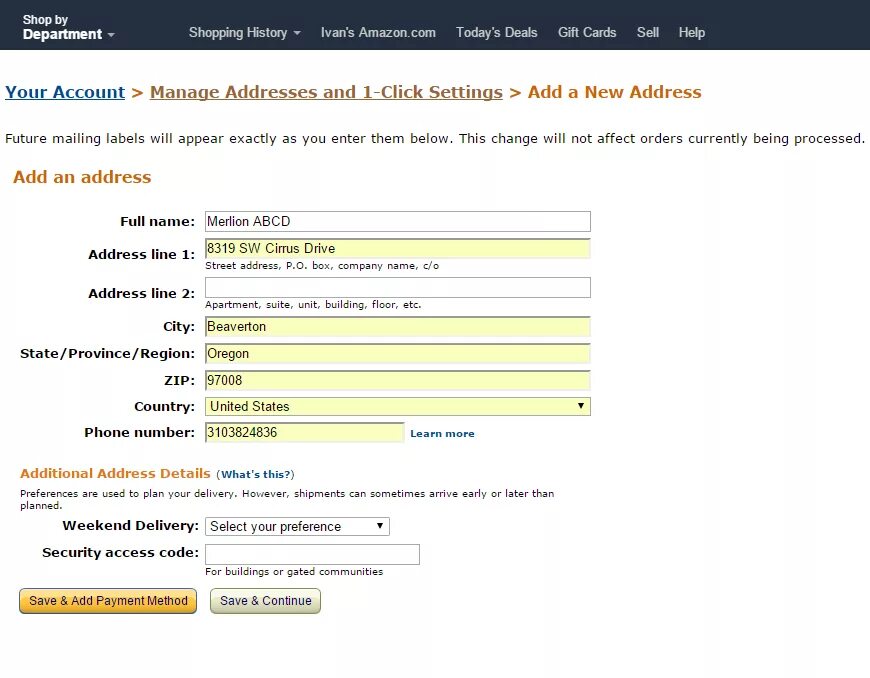 Additional address. Address line 1 amazon. штат провинция регион. state/province что писать. что заполнять в province/state.