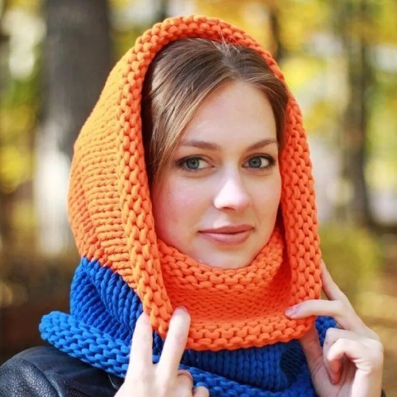 Снуд Umbro Snood. Хомут вязаный. Вязаный шарф снуд. Снуд двухцветный.