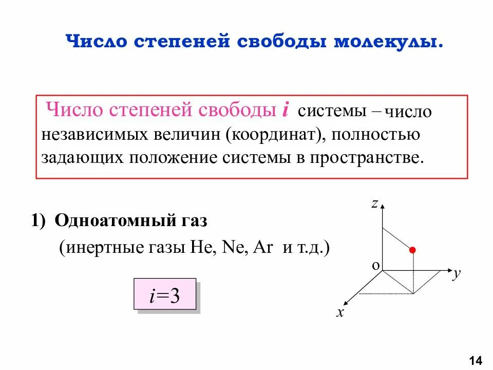 Степени свободы молекул идеального газа. Одноатомный ГАЗ степени свободы. Число степеней свободы молекул газа. Число степеней свободы молекулы физика.