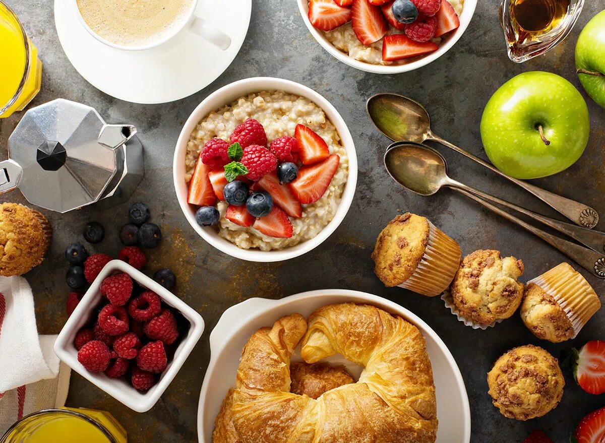 Breakfast is the table