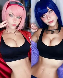 “Sakura &amp; Hinata Cosplay by @soryu_geggy 
#cosplaygirls...