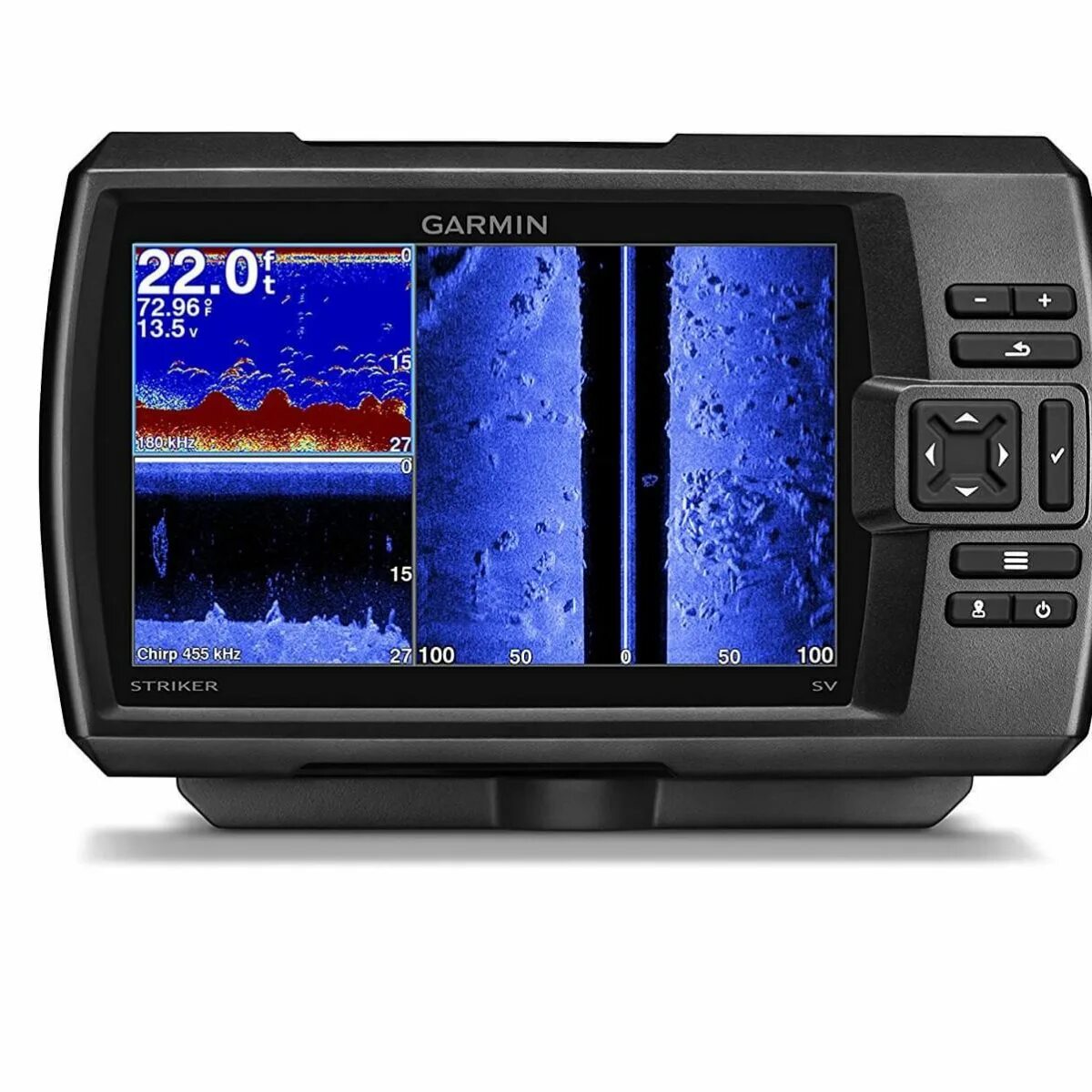 Гармин 7 эхолот. Эхолот Garmin Striker Plus 4. Garmin Striker 7sv комплектация. Эхолот Гармин с боковым сканированием.