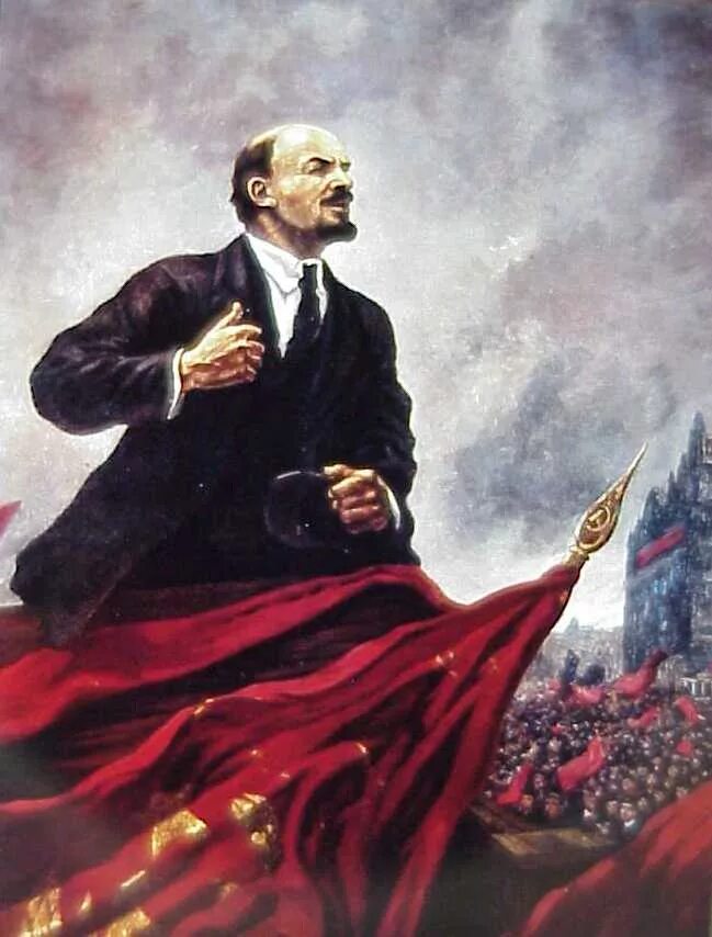 Великая советская революция. Герасимов Ленин на трибуне 1930.