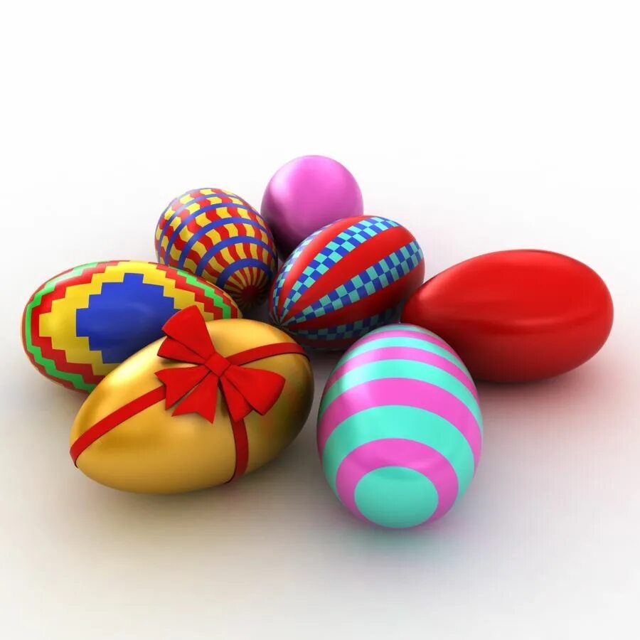 3д модель яйца на ногтях. Три куриных яйца. Курица и яйцо. 5. Egg 3.