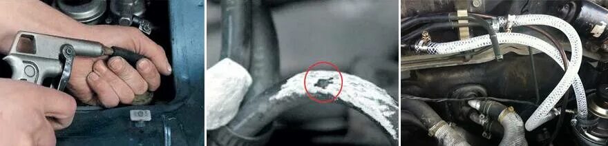 Подсос воздуха ваз 2107 инжектор. 4. Как проверить подсос воздуха в двигателе. Как проверить подсос воздуха в двигателе. Ваз 2109 подсос воздуха с впускного коллектора.