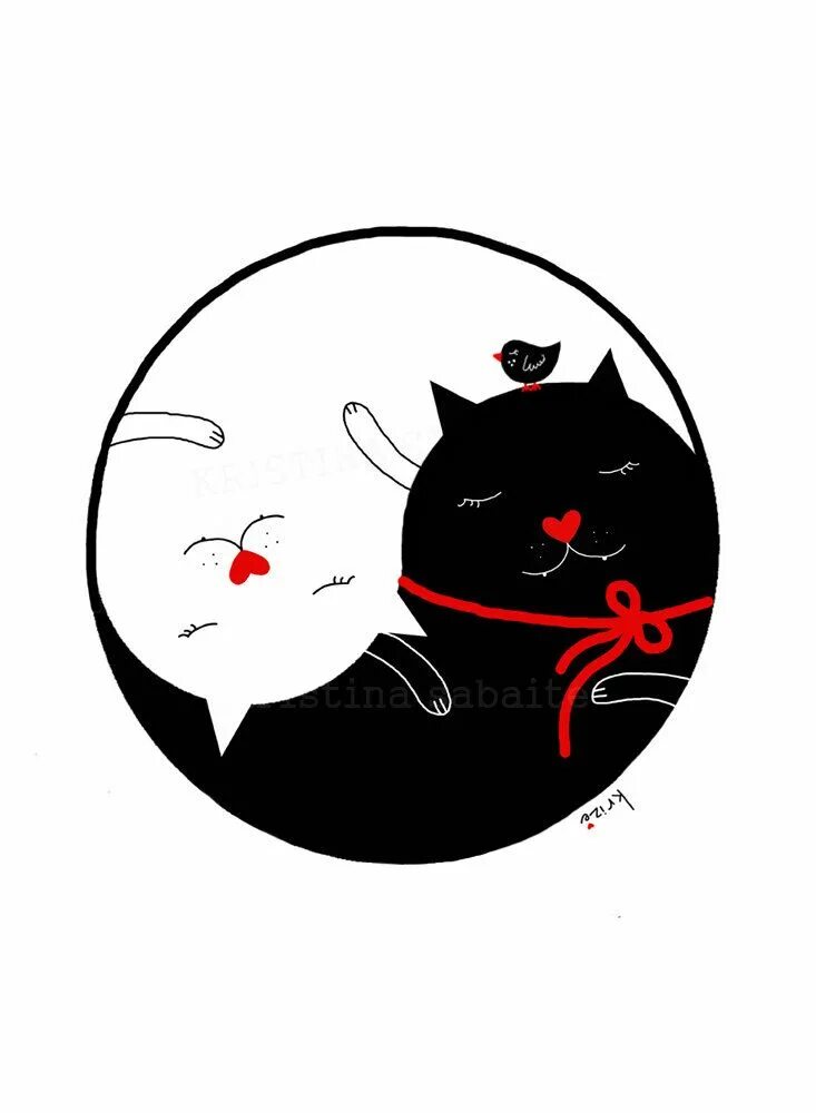 Котик инь. Коты инь янь. инь янь коты арт. коты инь янь рисунок. котики милые рисунки инь янь.