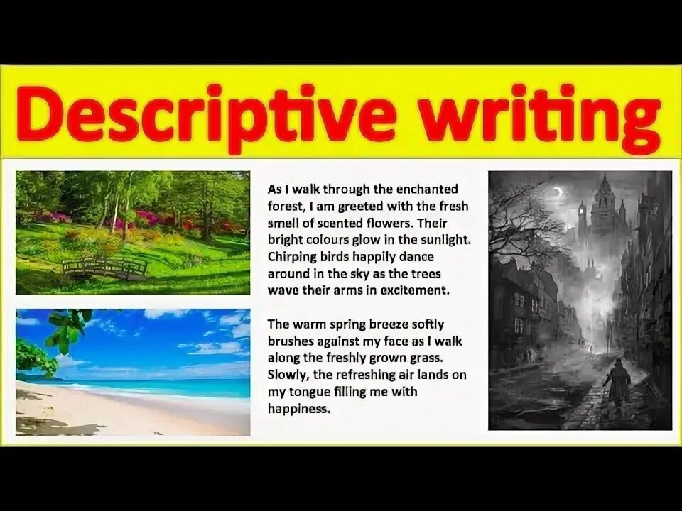 Writing a description of a scene