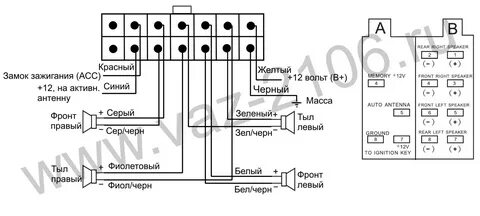 Схема подключения магнитолы mystery