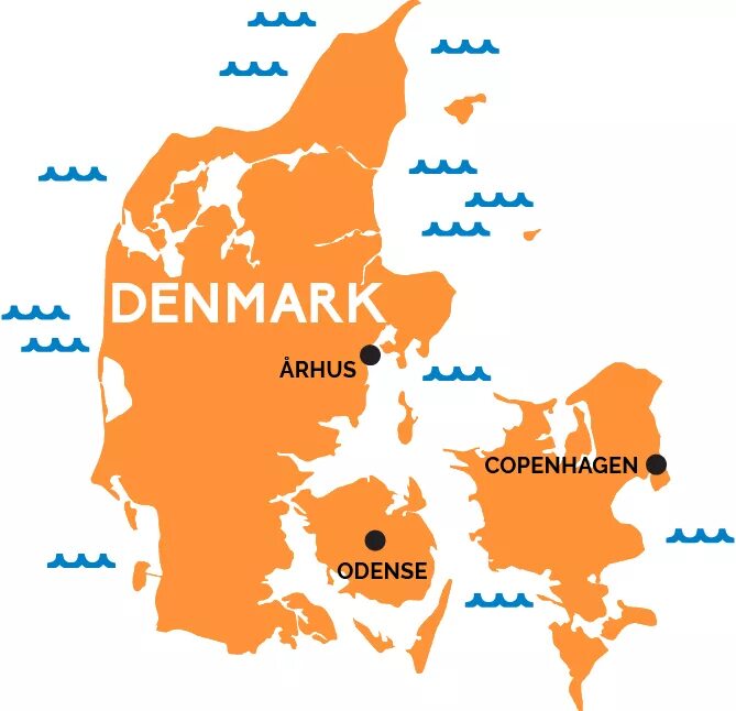Копенгаген на карте. Denmark на карте.
