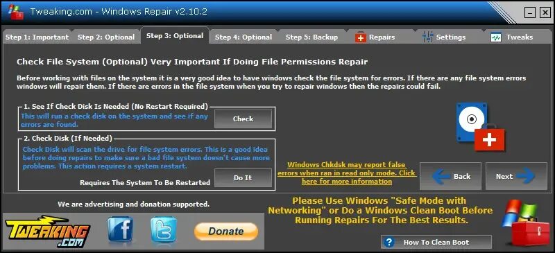 C windows repair. C windows repair