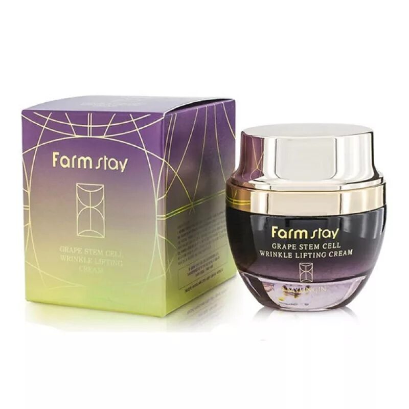 Lifting cream. Крем-лифтинг с фито-стволовыми клетками farmstay grape stem cell wrinkle cream, 50 ml. farmstay grape sell wrinkle lifting cream. лифтинг-крем против морщин farmstay grape stem cell wrinkle lifting cream. farm stay grape stem cream.