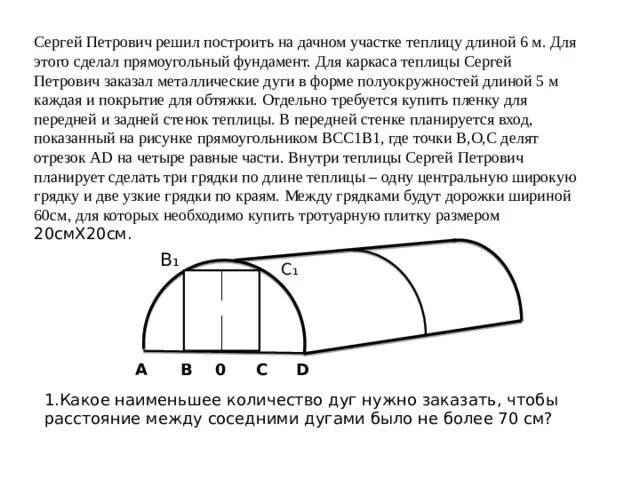 ОГЭ задачи про теплицы с решением. Математика теплицы. Тиблицы математчиеские. Теплица полуокружность.