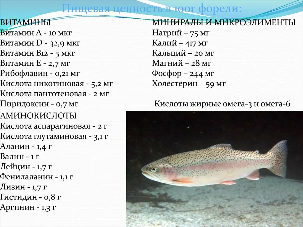 Молока в какой рыбе. Какие витамины в красной рыбе форель. Форель витамины. Полезные витамины в семге. Форель витамины и микроэлементы.