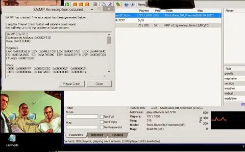 Exception at address 0x0040fb80