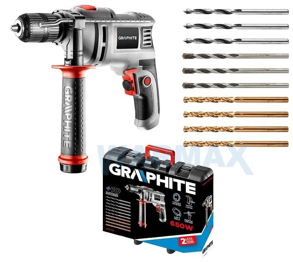 Graphite comp. Дрель ударная graphite 58g736. дрель ударная graphite 58g736 650 вт. дрель ударная graphite 58g728 850 вт. дрель ударная graphite 58g711 1050 вт.