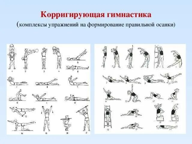 Физические упражнения используемые для исправления различных. Корригирующая гимнастика комплекс упражнений. комплекс лфк (корригирующая гимнастика. лфк для детей с нарушением осанки упражнения. комплекс корригирующей гимнастики для осанки.