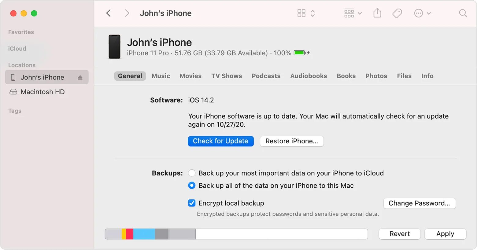Обновление iPhone, iPad или iPod touch с помощью Finder - Служба поддержки Apple