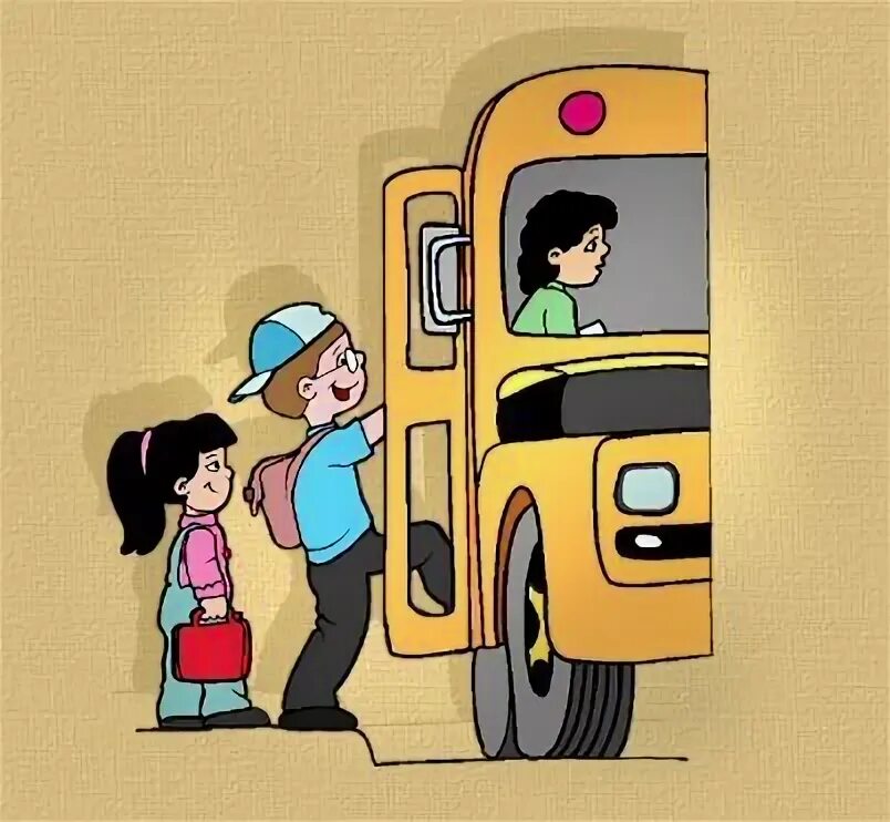 She take the bus to school