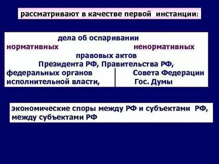Основания для рассмотрения первой инстанции