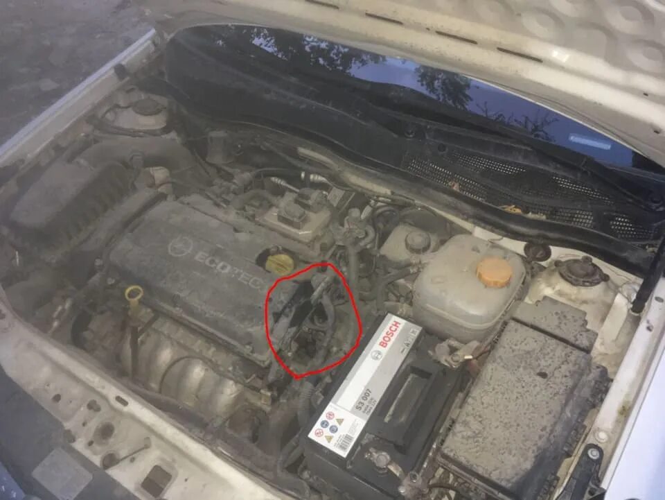 Запах под капотом. Opel astra h 1.8 под капотом.