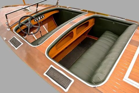 Wood - 28' Triple Cockpit Runabout - Carnelian Runabout Boat, Old Boat...