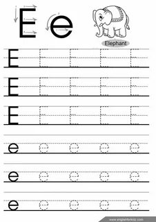 Letter e worksheets for kids