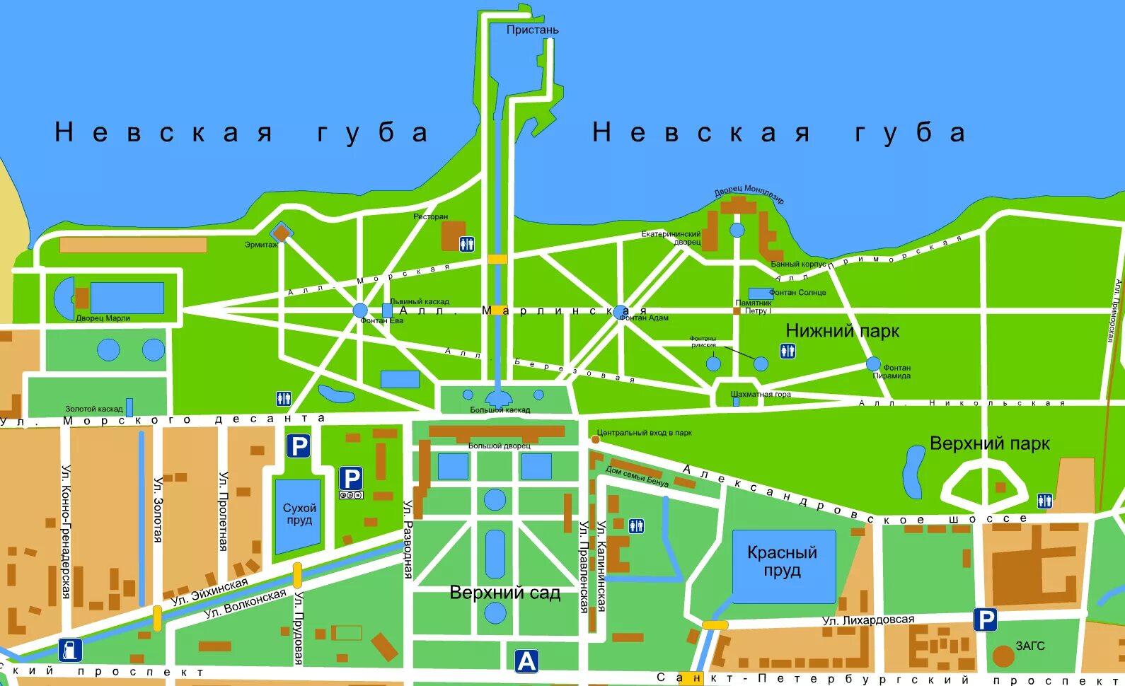 Схема парка Петергоф Нижний парк. Карта Петергофа с фонтанами Нижний парк. Петергоф Нижний парк карта схема. Схема Петергофа Нижний парк с фонтанами.