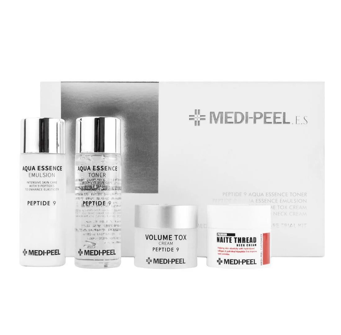 Medi peel peptide 9 volume tox отзывы. Набор Medi-Peel Peptide 9 Skincare Trial Kit. Набор Medi Peel Peptide Skin Care Trial Kit. Medi Peel набор миниатюр. Medi-Peel Peptide 9 Skincare Trial Kit мини набор с пептидами.