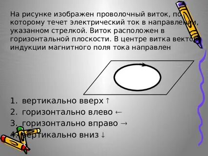 На рисунке проволочный виток