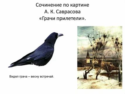 Сочинение 2 класс грачи