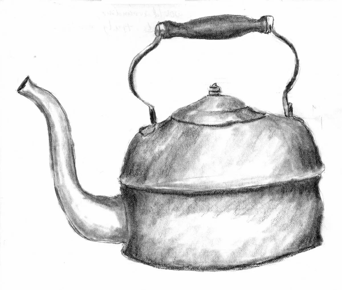 Чайник рисунок. Чайник карандашом. Металлический чайник карандашом. Чайник для срисовки. Чайник зарисовка.