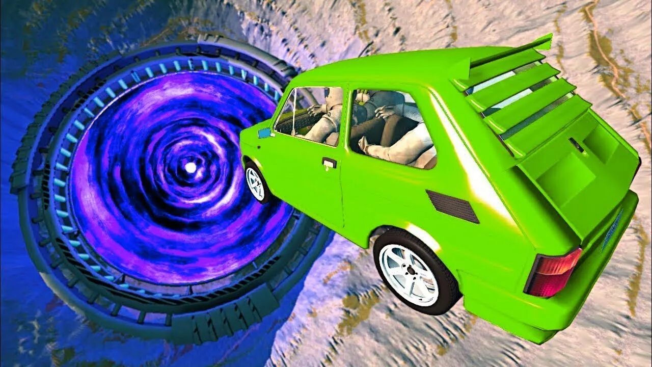 Leap of Death BEAMNG Drive. Машины падают в пропасть в BEAMNG Drive. Cars vs giant Dip - BEAMNG Drive.