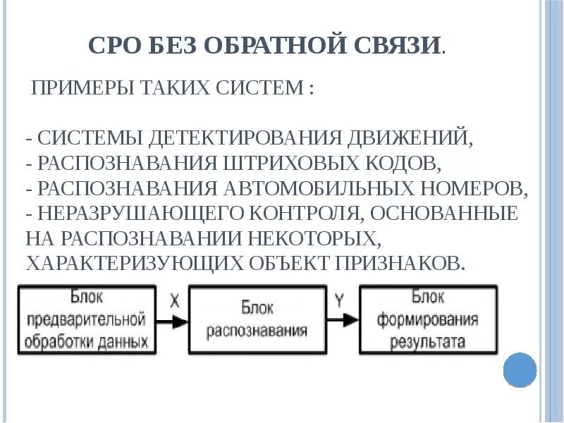 Примеры без обратной связи